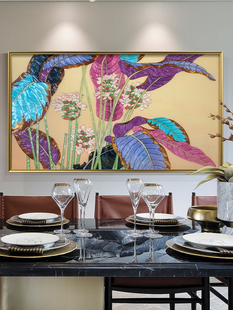 Tranh Khảm Trai Hình Cây Và Hoa