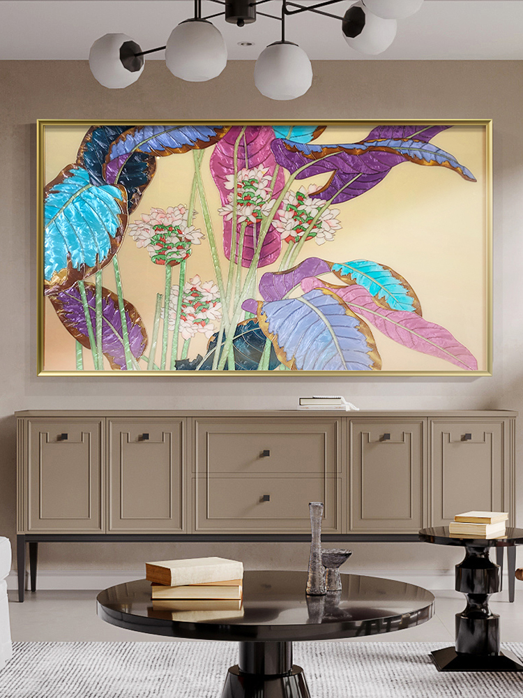 tranh-kham-tra-hoa-va-la-4 Tranh Khảm Trai Hình Cây Và Hoa