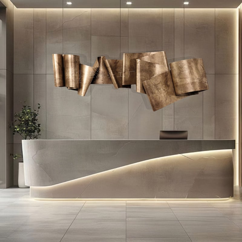 tranh-sat-3d-gap-nep-truu-tuong-1 Tranh Sắt 3D Gấp Nếp Trừu Tượng