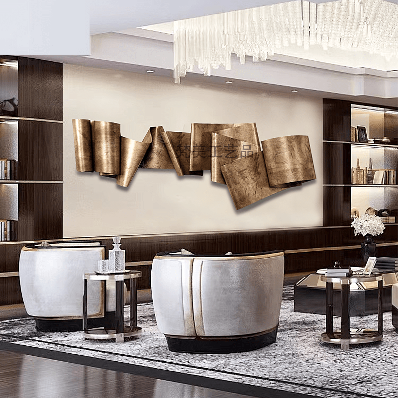 tranh-sat-3d-gap-nep-truu-tuong-1 Tranh Sắt 3D Gấp Nếp Trừu Tượng