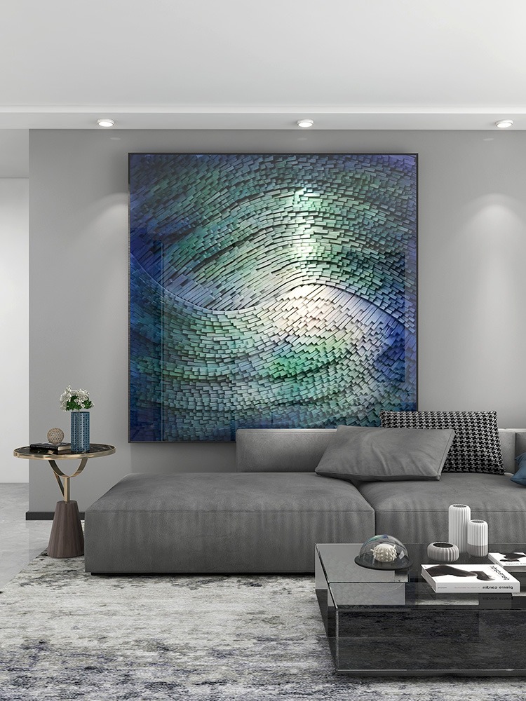 tranh-truu-tuong-3d-kho-vuong-4 Tranh Sơn Dầu Trừu Tượng 3D Khổ Vuông