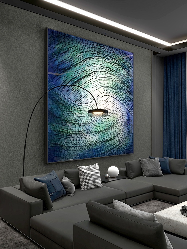 tranh-truu-tuong-3d-kho-vuong-5 Tranh Sơn Dầu Trừu Tượng 3D Khổ Vuông