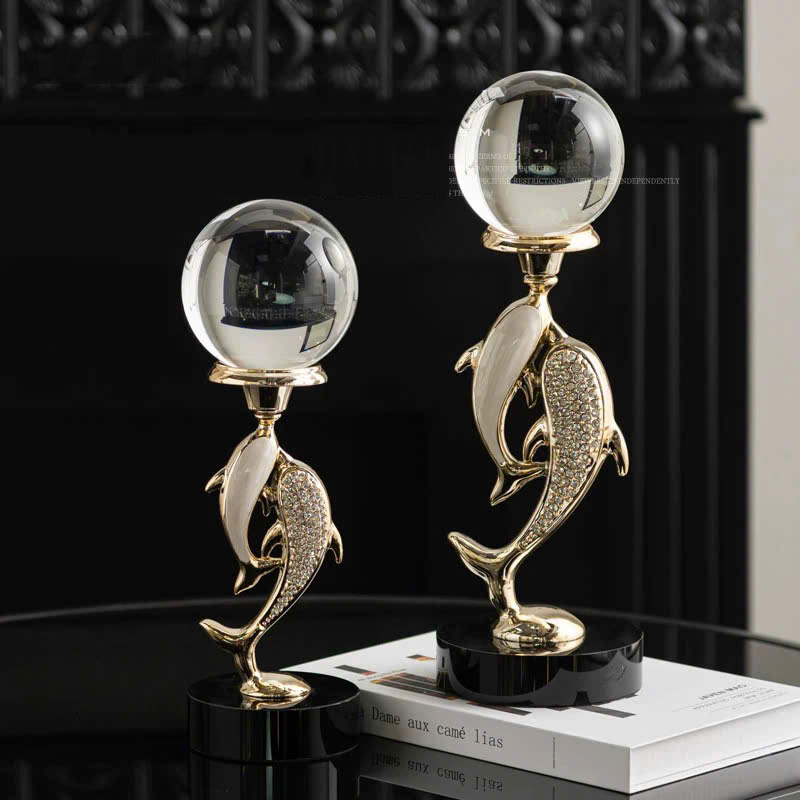 tuong-ca-heo-pha-le-nghe-thuat-5 Tượng Cá Heo Pha Lê Lấp Lánh Đẹp Mắt