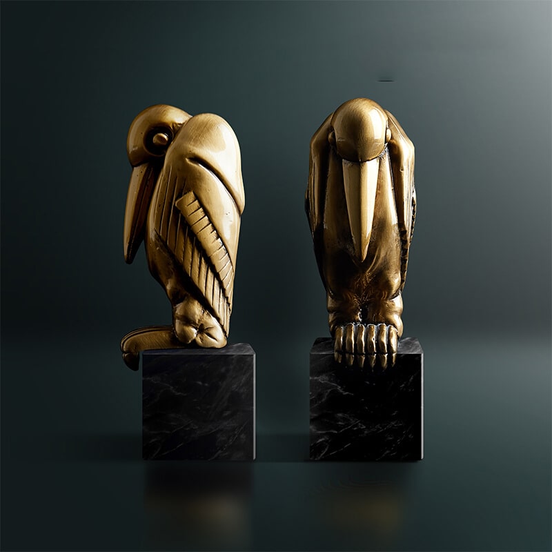 Tượng Chim Gõ Kiến Hoàng Kim Sang Trọng