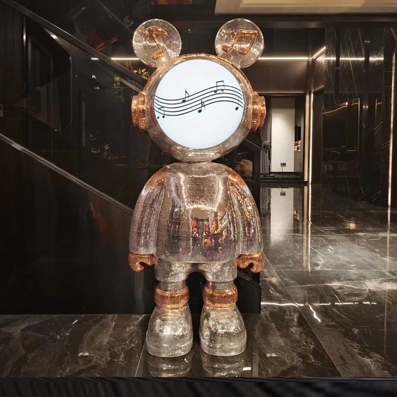 Tượng Gấu Disco Bling