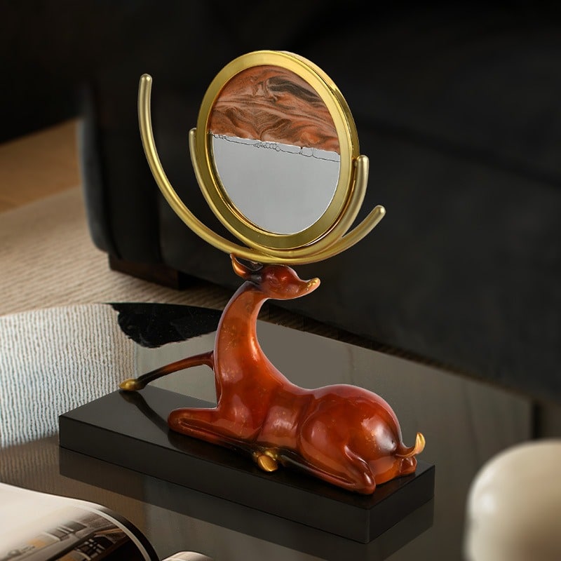 tuong-huou-ket-hop-tranh-cat-lun-3 Tượng Hươu Ngủ Yên Bên Trăng Nghệ Thuật