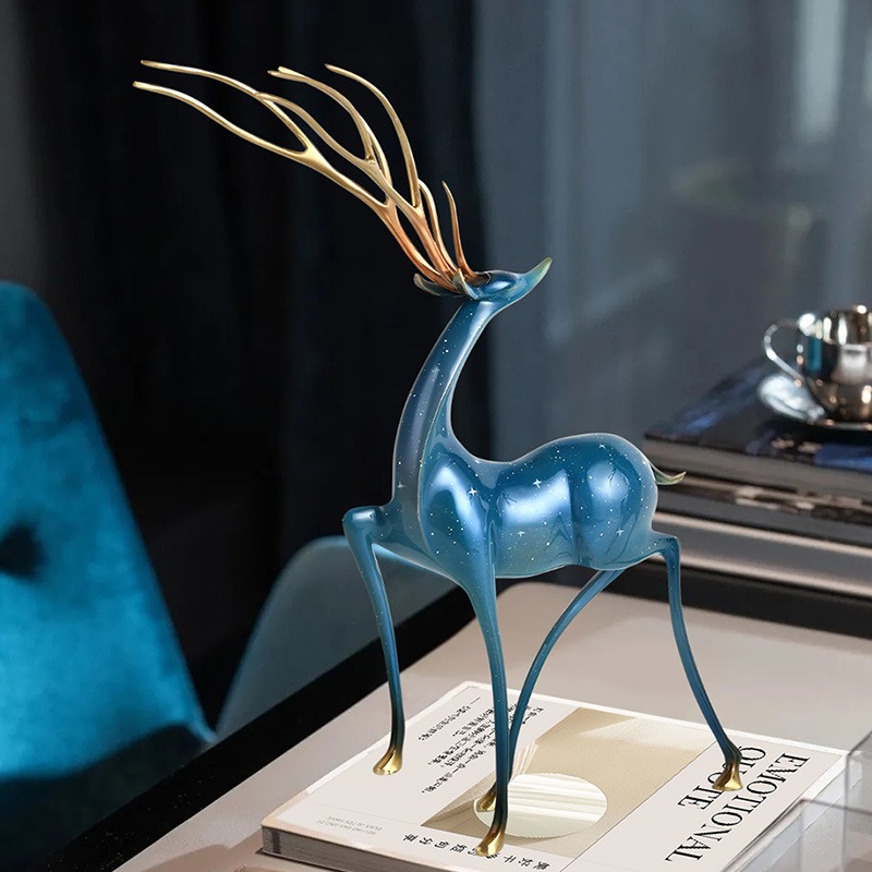 tuong-huou-nghe-thuat-de-ban-1 Tượng Hươu Đỏ Phong Thủy Vinh Hoa Phú Quý