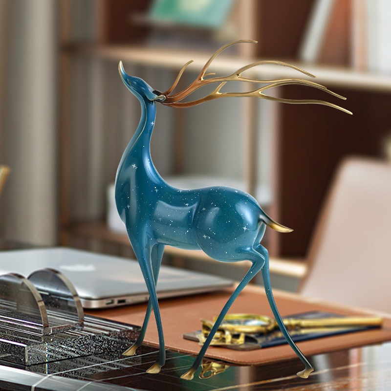 tuong-huou-nghe-thuat-de-ban-3 Tượng Hươu Đỏ Phong Thủy Vinh Hoa Phú Quý