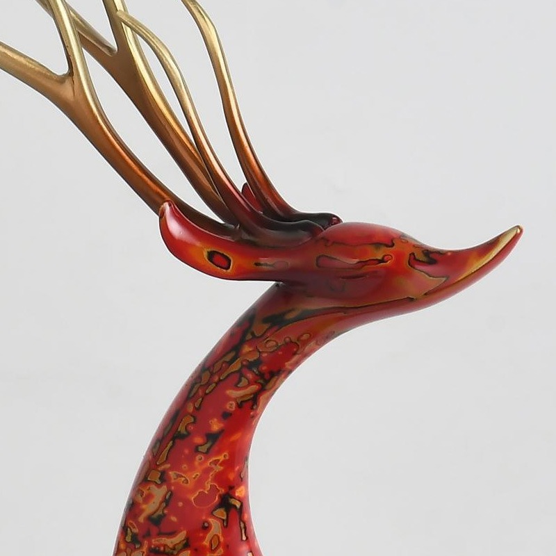 tuong-huou-nghe-thuat-de-ban-5 Tượng Hươu Đỏ Phong Thủy Vinh Hoa Phú Quý