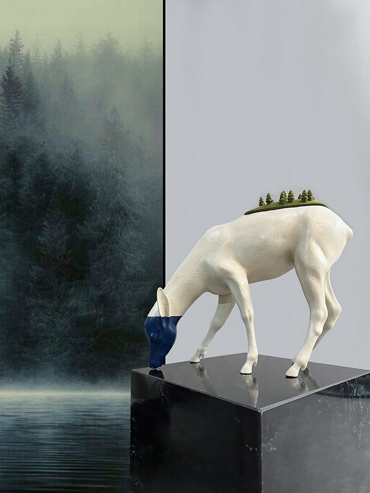 tuong-huou-rung-trang-tri-1 Tượng Hươu Rừng Tự Nhiên – Sức Sống Núi Rừng