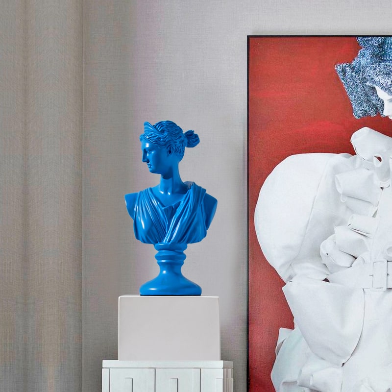 Tượng Bán Thân Hy Lạp Màu Sắc Tươi Mới