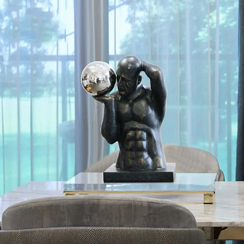 tuong-nghe-thuat-bong-nem-3 Tượng Nghệ Thuật Người Lực Sĩ Nâng Cầu