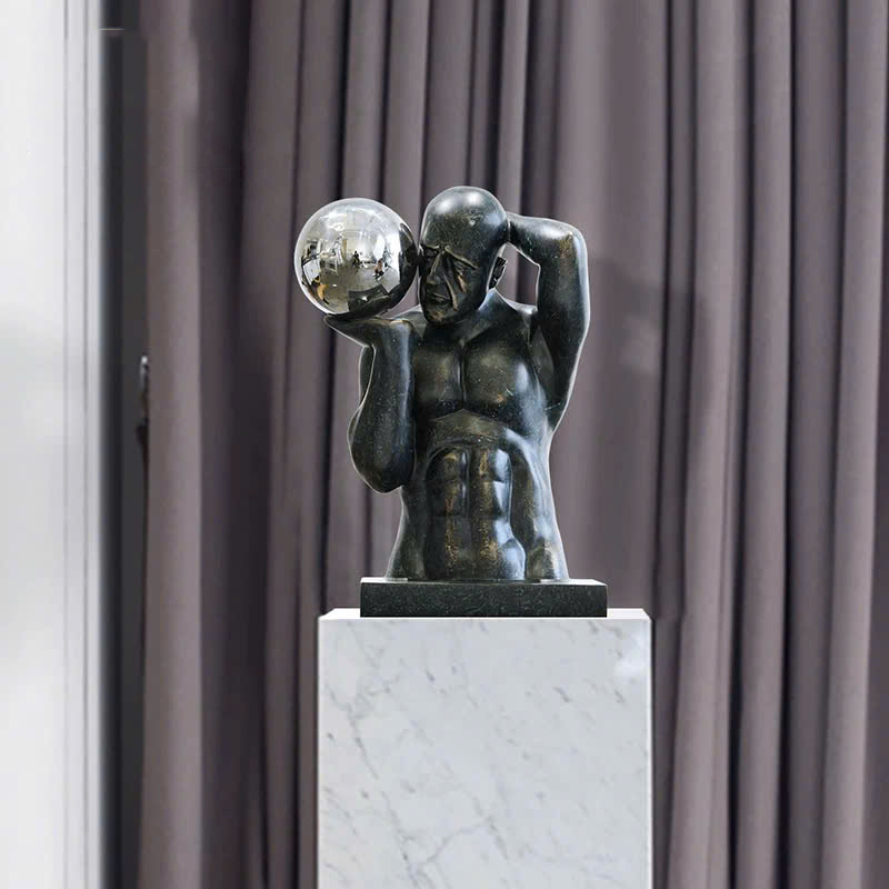 tuong-nghe-thuat-bong-nem-4 Tượng Nghệ Thuật Người Lực Sĩ Nâng Cầu