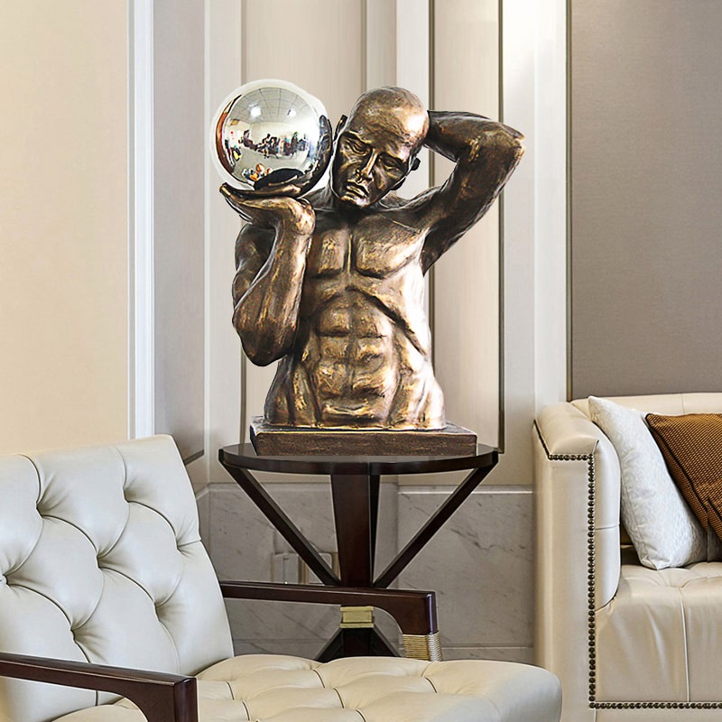 tuong-nghe-thuat-bong-nem-6 Tượng Nghệ Thuật Người Lực Sĩ Nâng Cầu