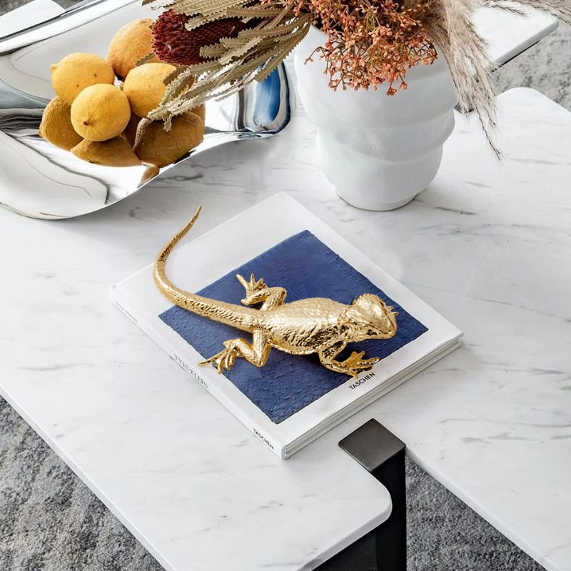 Tượng Thằn Lằn Vàng Trang Trí Độc Đáo