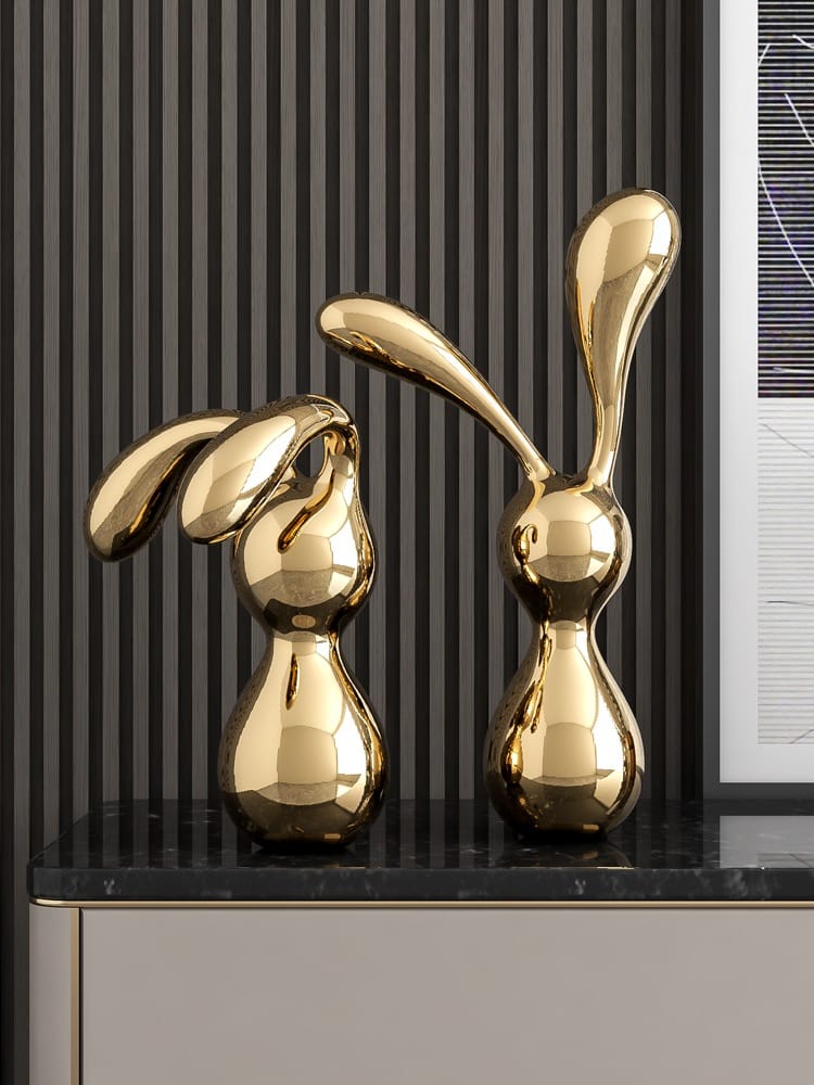 tuong-tho-de-ban-5 (1) Tượng Thỏ Vàng Phong Cách Hiện Đại