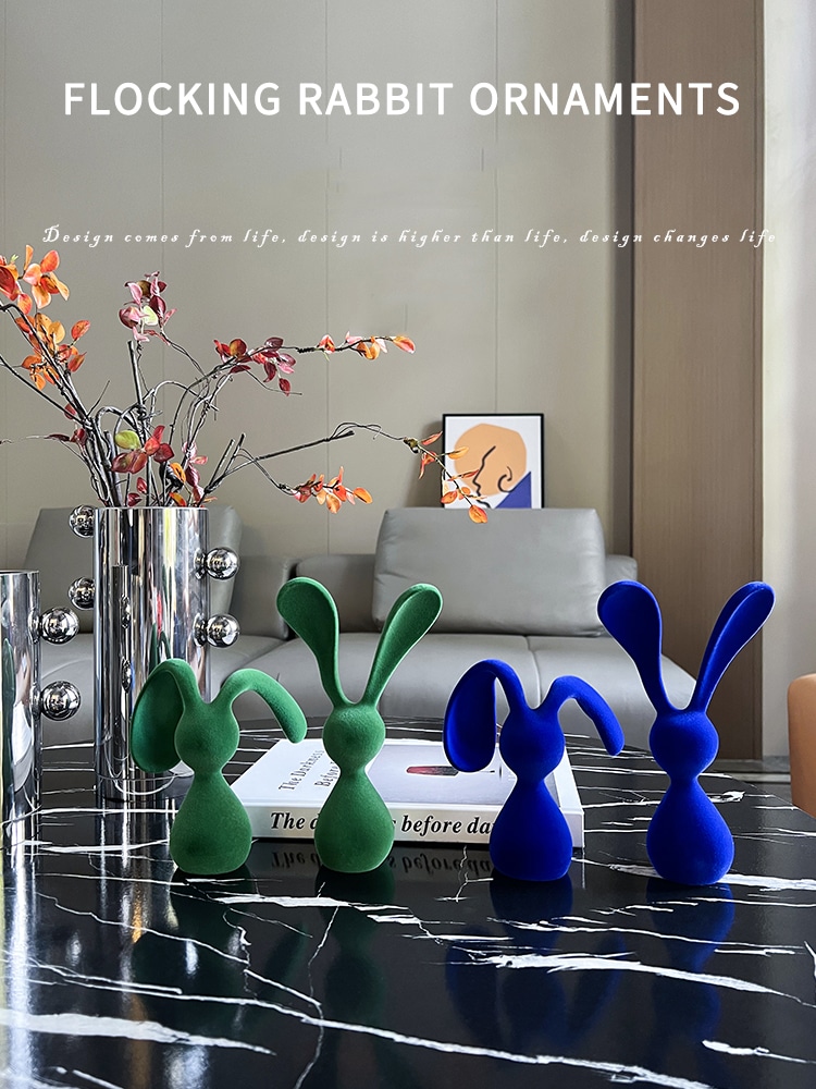 tuong-tho-de-ban-8 Tượng Thỏ Vàng Phong Cách Hiện Đại