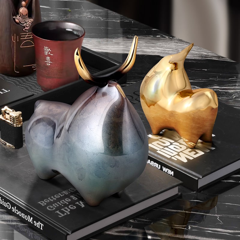 Tượng Trâu Hưng Thịnh Trừu Tượng