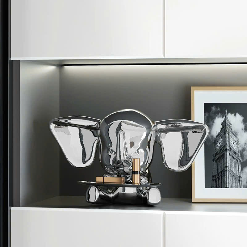 tuong-voi-decor-ket-hop-khay-dung-do-2 (2) Tượng Voi Phong Cách Hiện Đại Kèm Khay Đựng Đồ