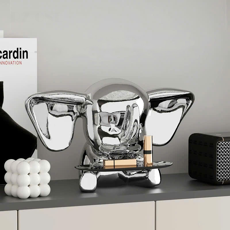 tuong-voi-decor-ket-hop-khay-dung-do-5 Tượng Voi Phong Cách Hiện Đại Kèm Khay Đựng Đồ