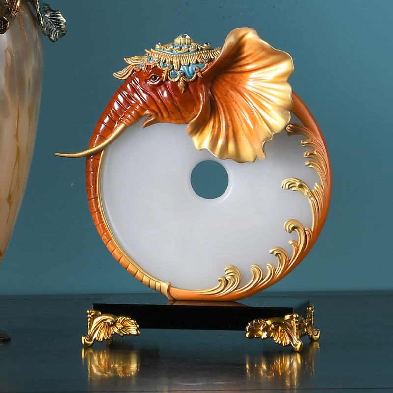 Tượng Voi Phú Quý Khảm Ngọc