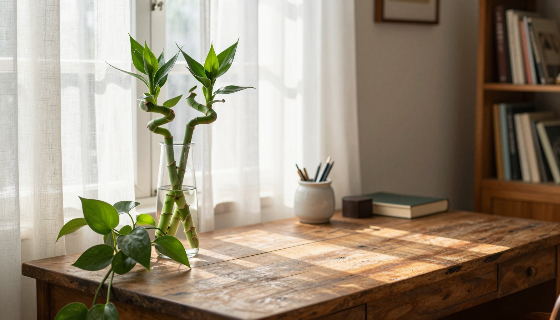 Kết hợp nến thơm cây cảnh phong thủy và đồ decor bàn trang điểm
