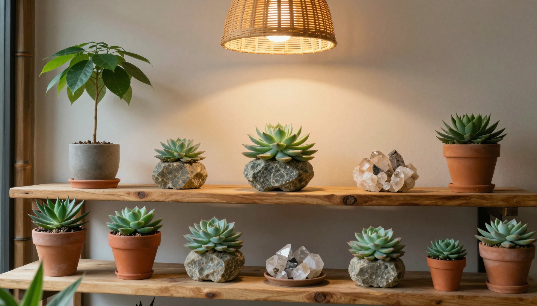 Gợi ý mua sen đá kim cương và decor để bàn làm việc