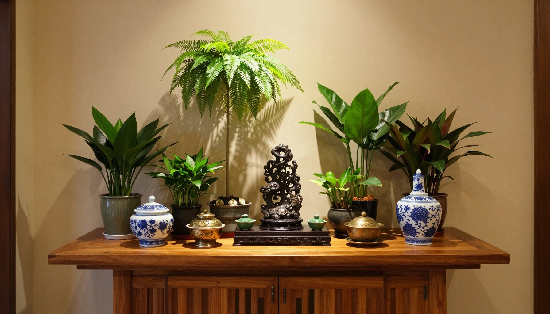 Gợi ý decor phòng khách mệnh mộc và cây cảnh cho dương liễu mộc